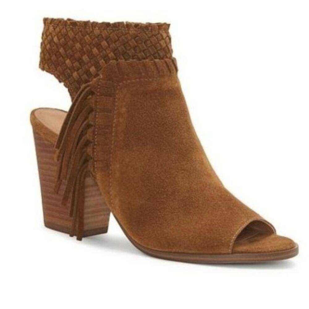 Lucky Brand Ointlee Fringe Open‎ Toe Bootie Sandal